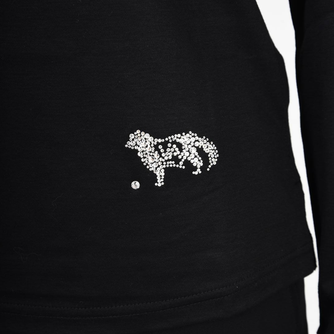 ギザリヨセルスムース　ワンちゃんモチーフ　Vネックカットソー　VALENZA F 5252201