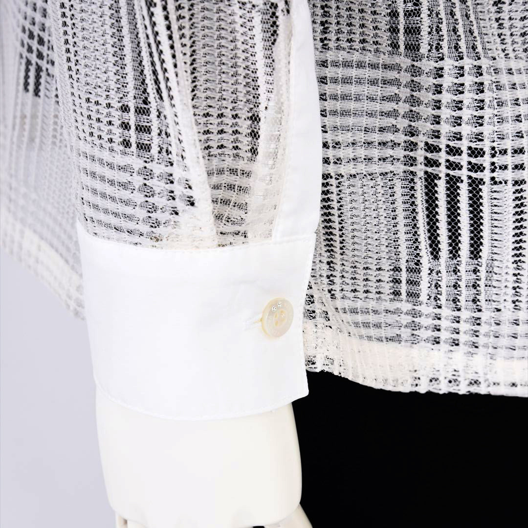 【Lサイズ】【UV・冷房対策】シアーチェック　ブラウス　VALENZA　5551601