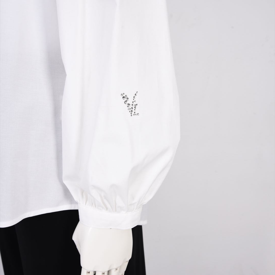 【Lサイズ】スタンドカラー　ブラウス　VALENZA　5551603