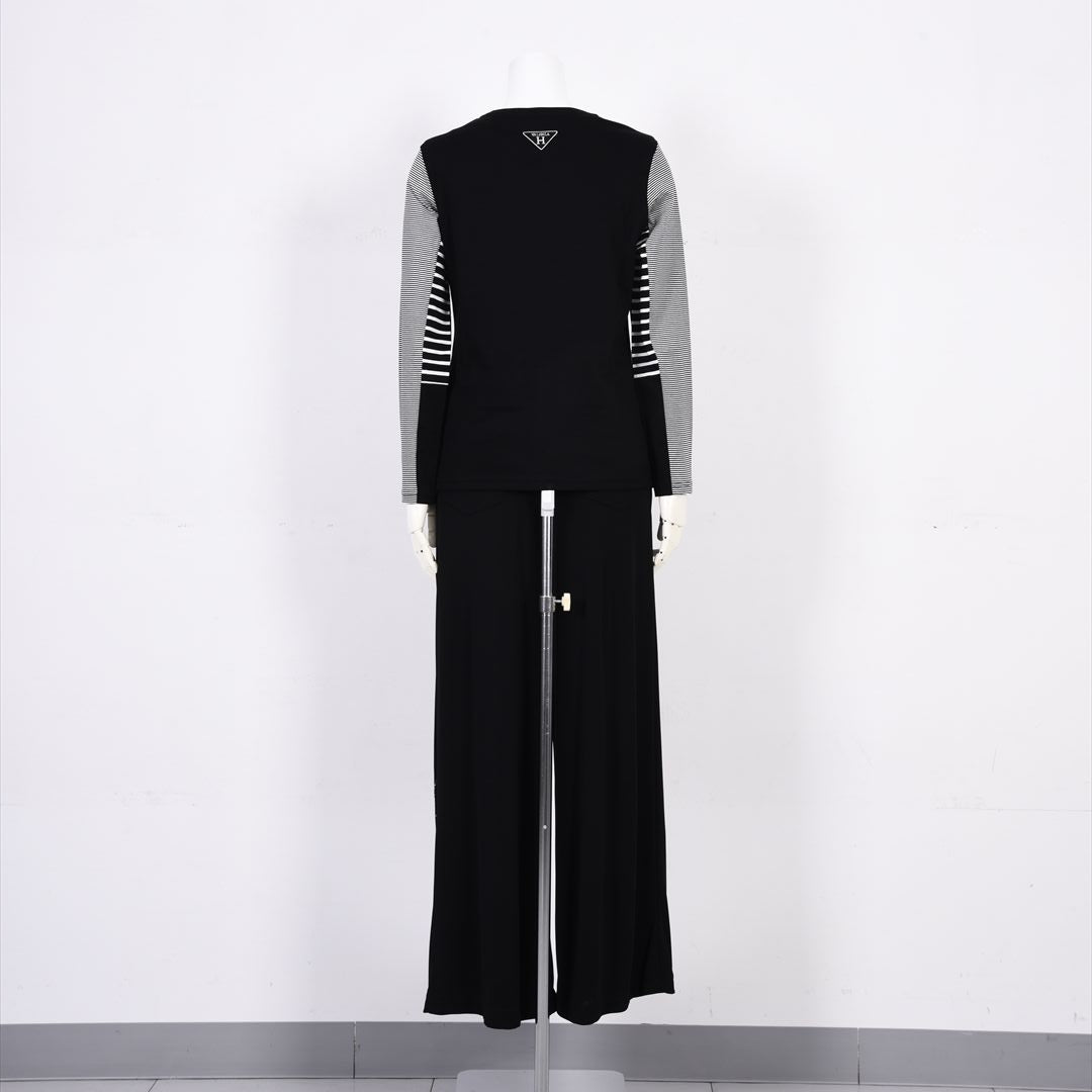 ボーダー切替　ワッペンモチーフ　カットソー　VALENZA home　5352302