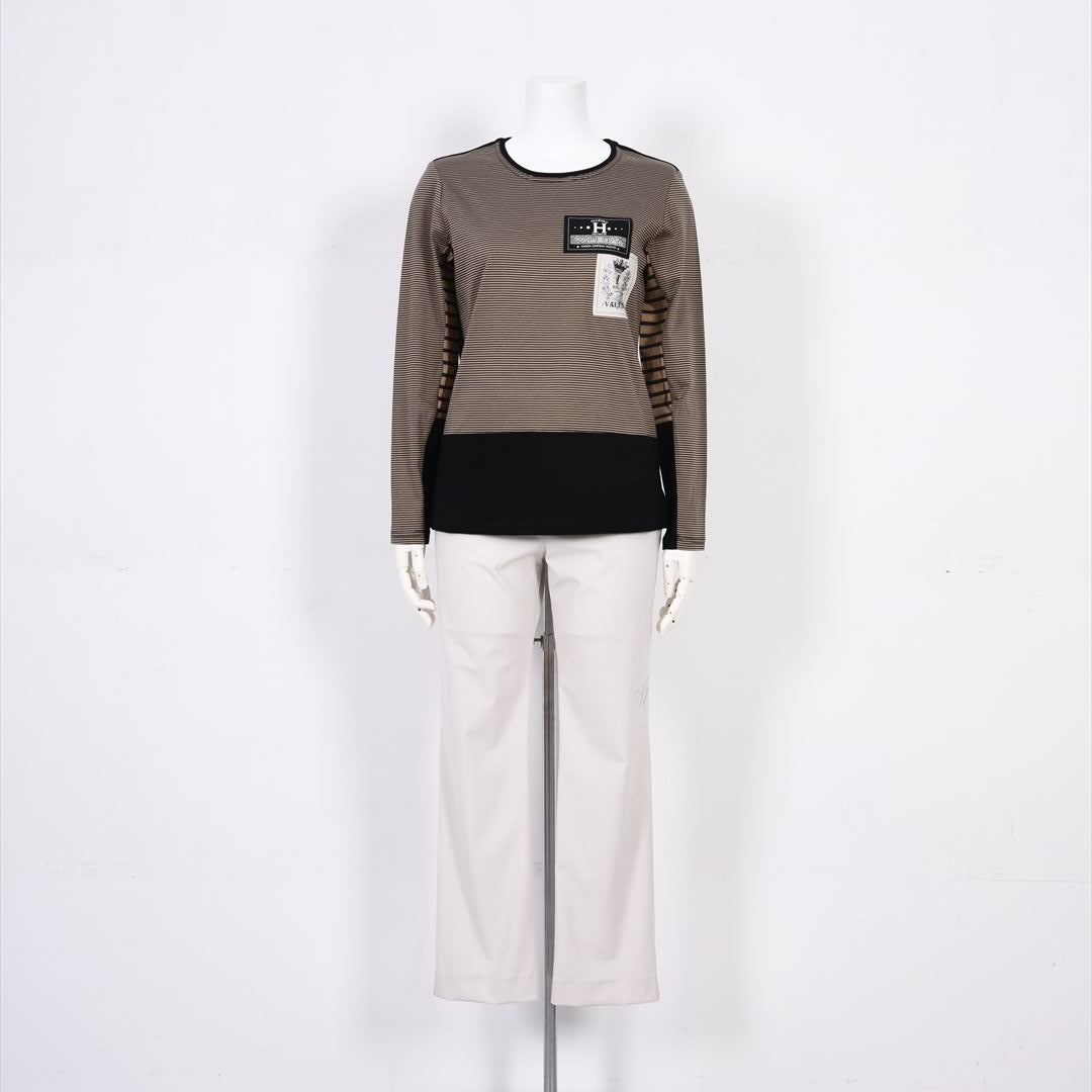 ボーダー切替　ワッペンモチーフ　カットソー　VALENZA home　5352302