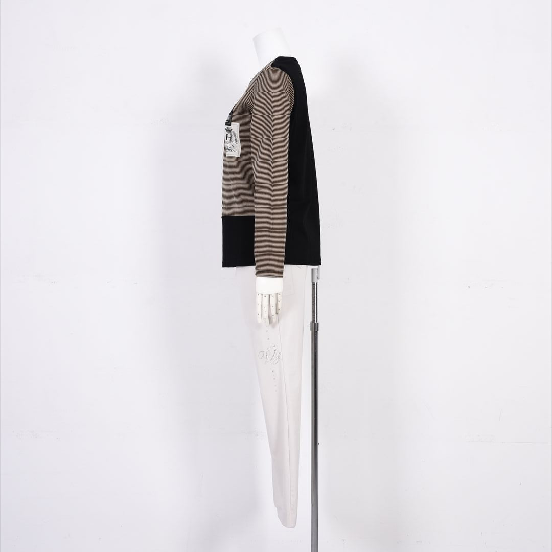 ボーダー切替　ワッペンモチーフ　カットソー　VALENZA home　5352302