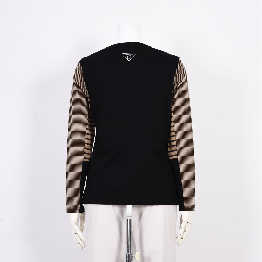 ボーダー切替　ワッペンモチーフ　カットソー　VALENZA home　5352302