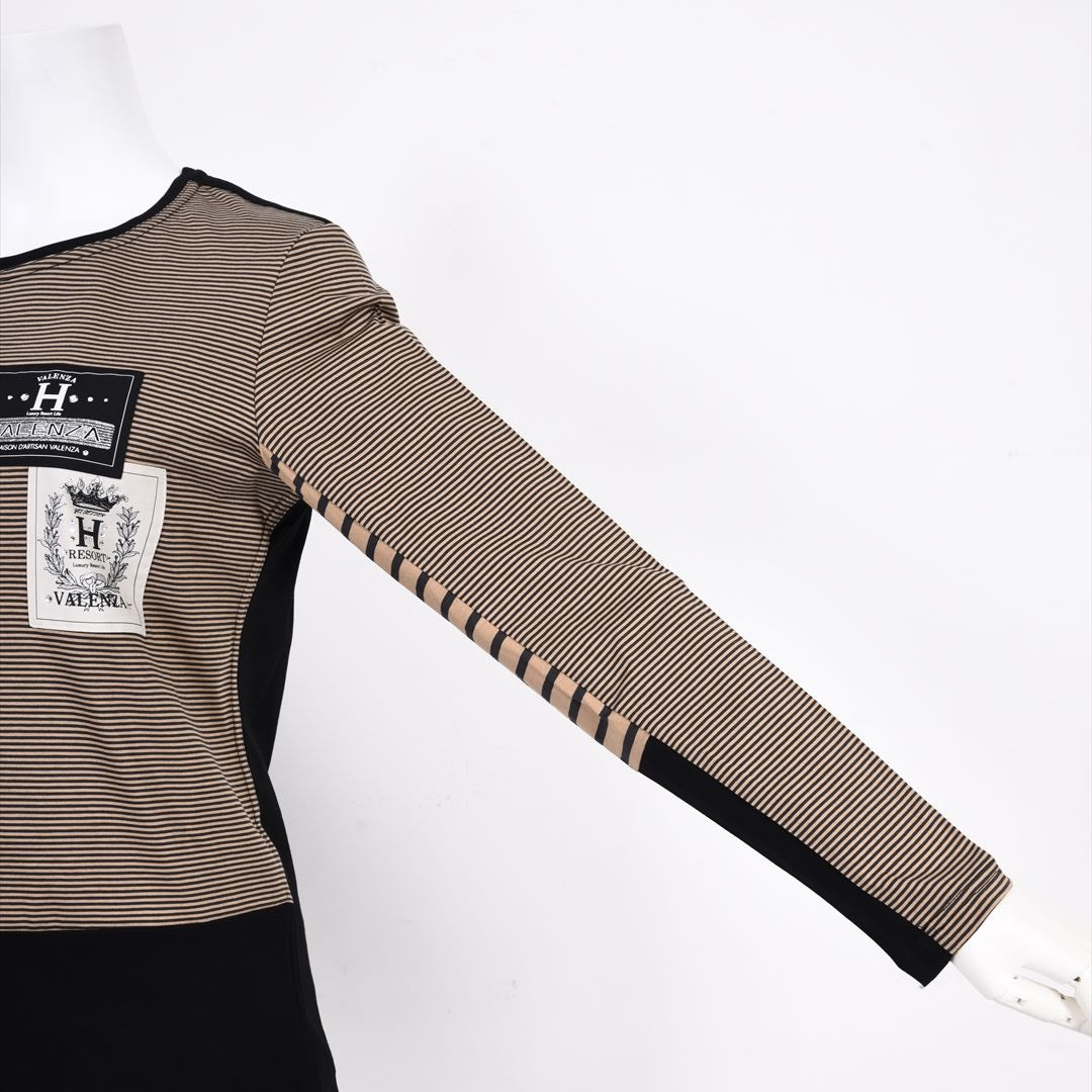 ボーダー切替　ワッペンモチーフ　カットソー　VALENZA home　5352302