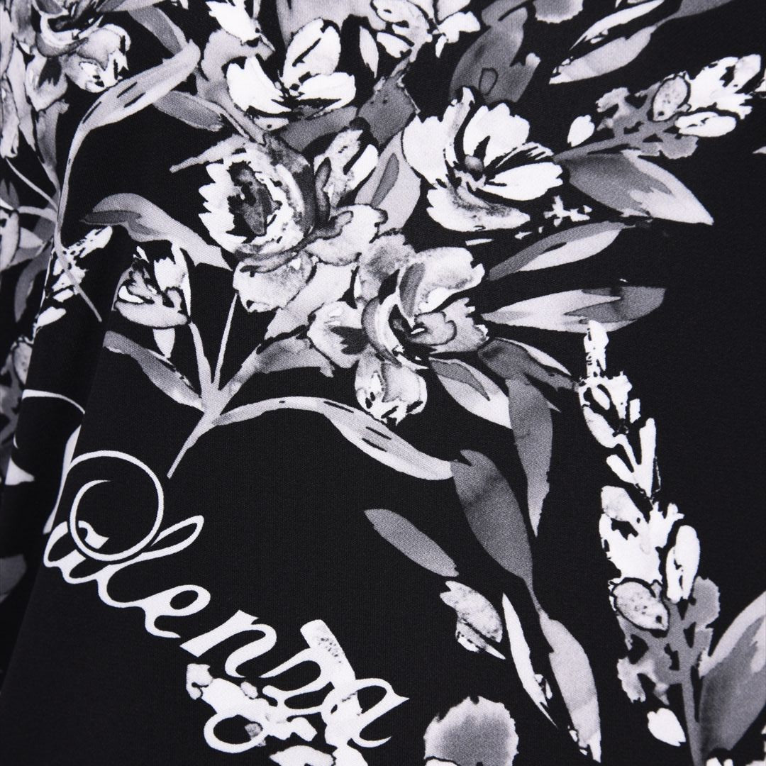 【インナー使いに活躍◎】フラワープリント　ハイネックカットソー　VALENZA　5152611