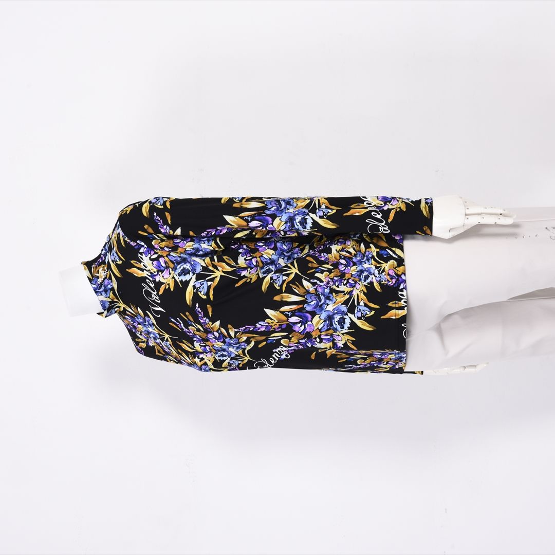 【インナー使いに活躍◎】フラワープリント　ハイネックカットソー　VALENZA　5152611