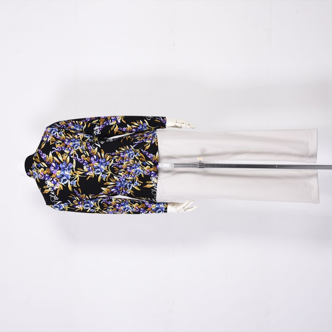 【Lサイズ】【インナー使いに活躍◎】フラワープリント　ハイネックカットソー　VALENZA　5552611