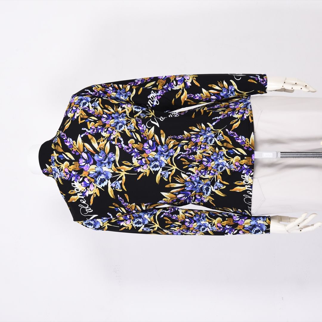 【Lサイズ】【インナー使いに活躍◎】フラワープリント　ハイネックカットソー　VALENZA　5552611