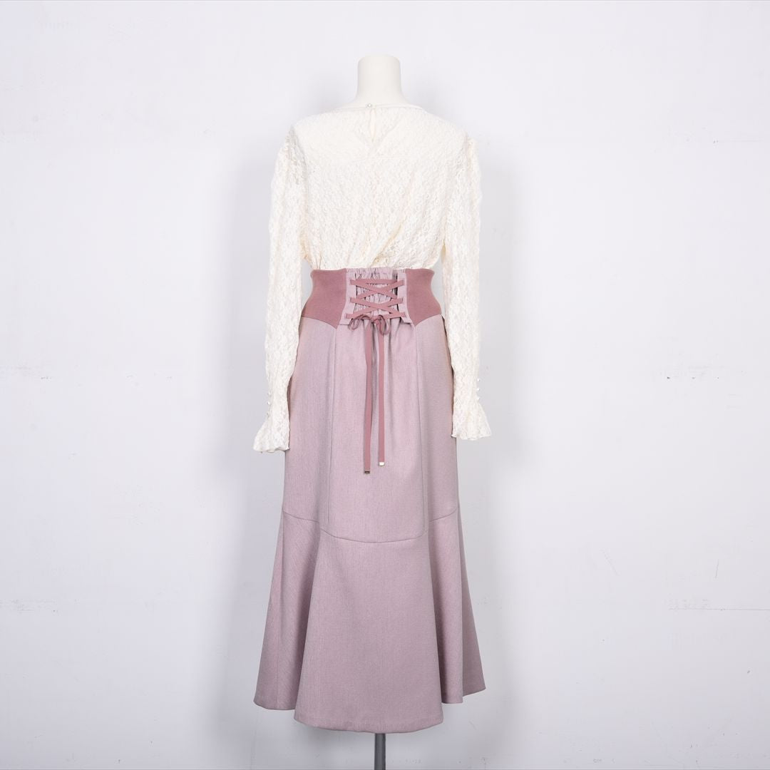 【new】Hemp tone Twill　マーメイドスカート　Dear Princess　3055300