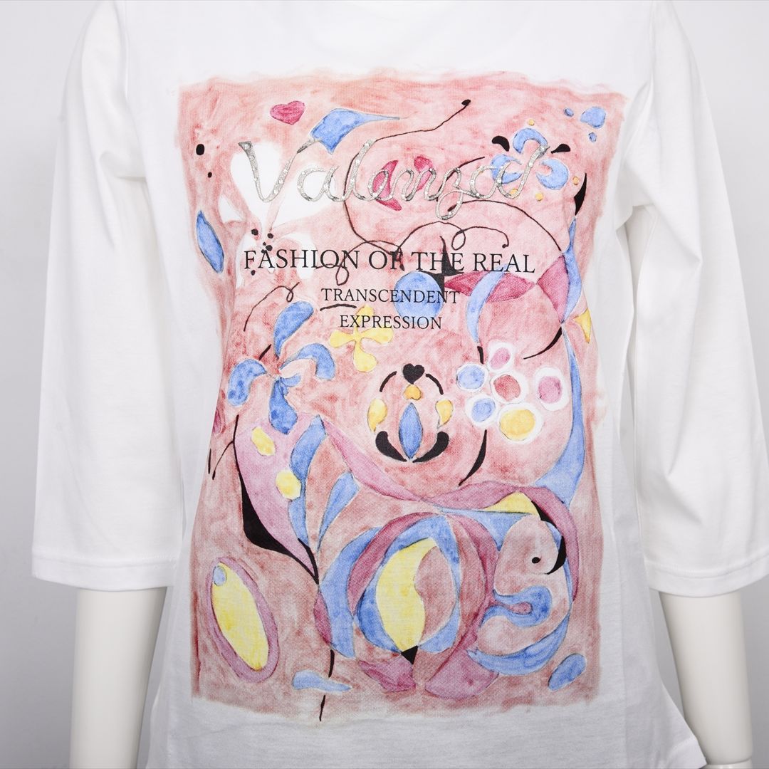 【Lサイズ】【デザイナー手描き】アーティスティックプリント　カットソー　VALENZA　5552526