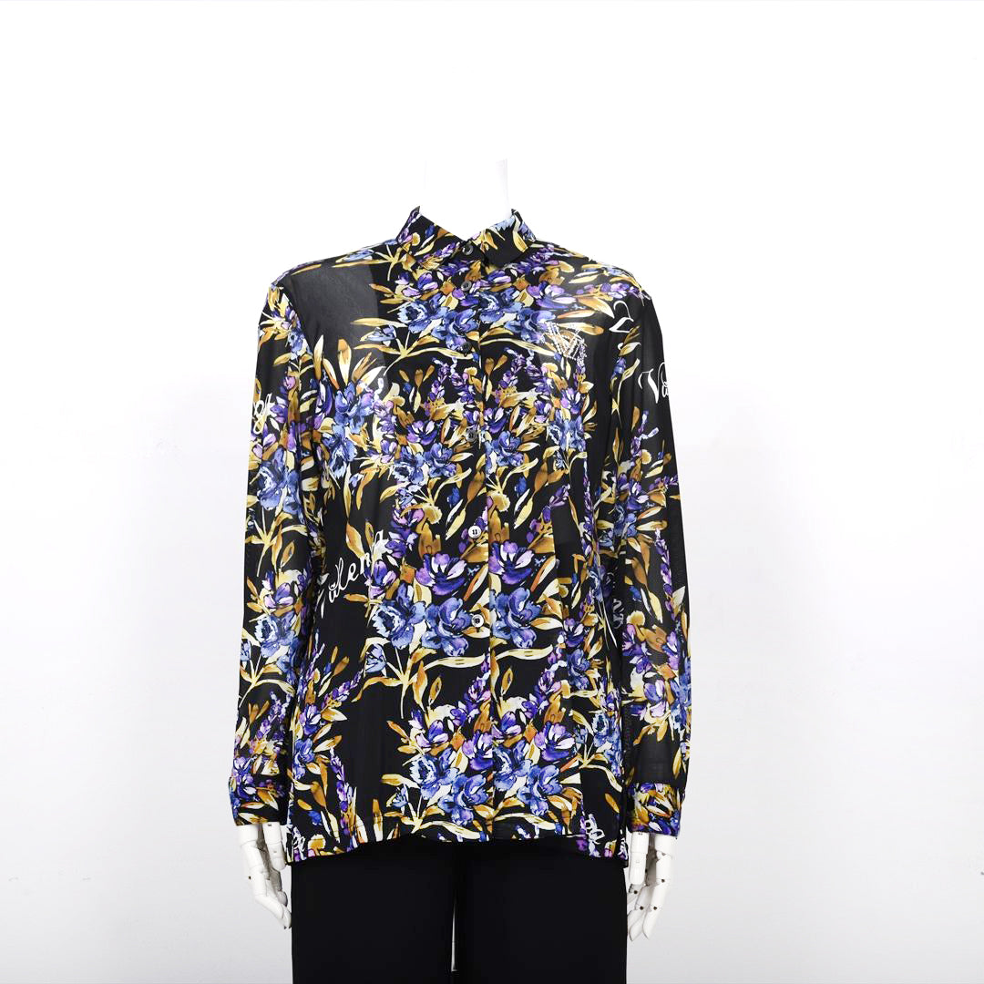 【Lサイズ】【オリジナルプリント】フラワープリント　ブラウス　VALENZA　5551605