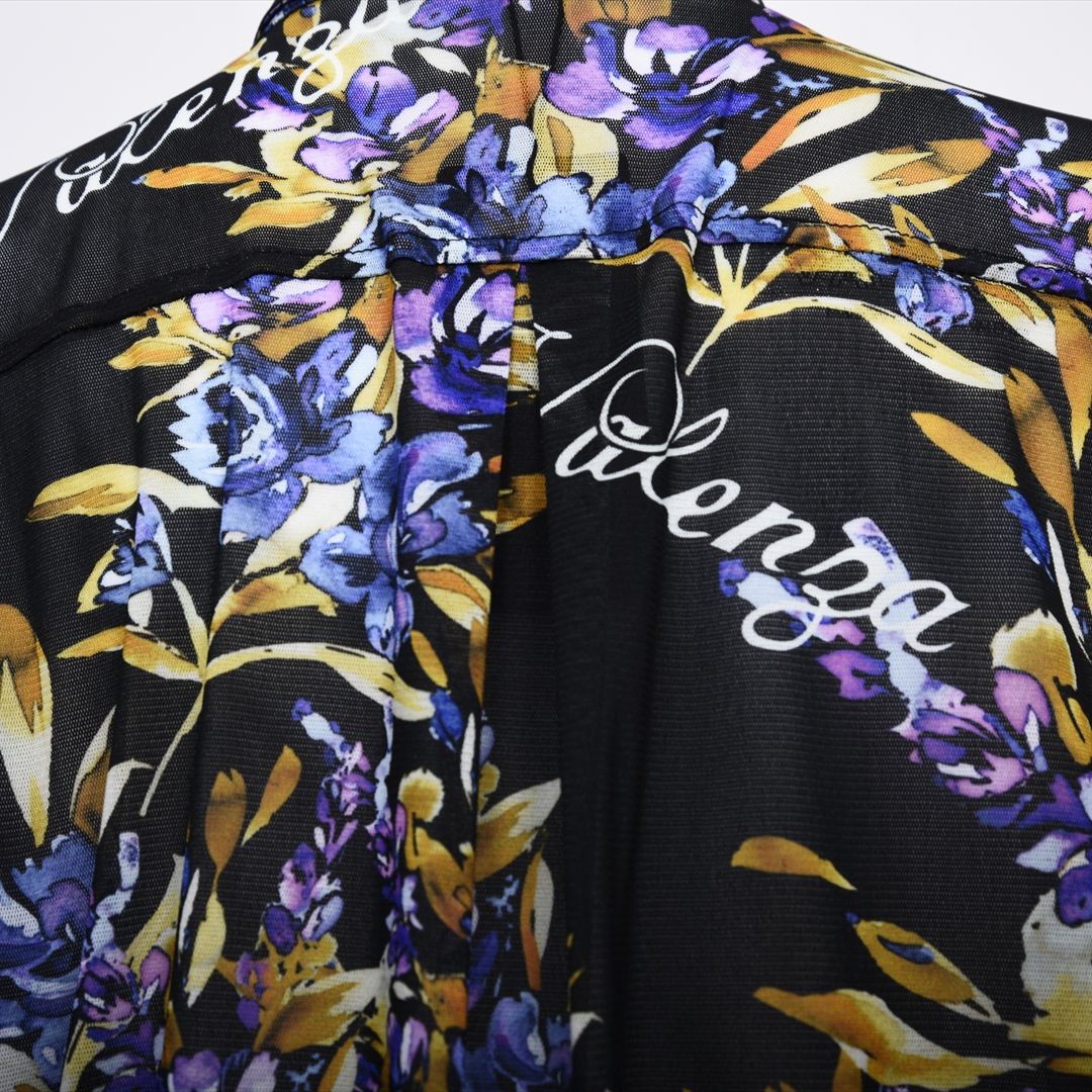 【Lサイズ】【オリジナルプリント】フラワープリント　ブラウス　VALENZA　5551605