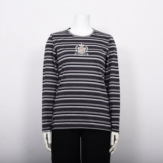 ラメ入りマルチボーダー　エンブレム刺繍カットソー　VALENZA　5152601