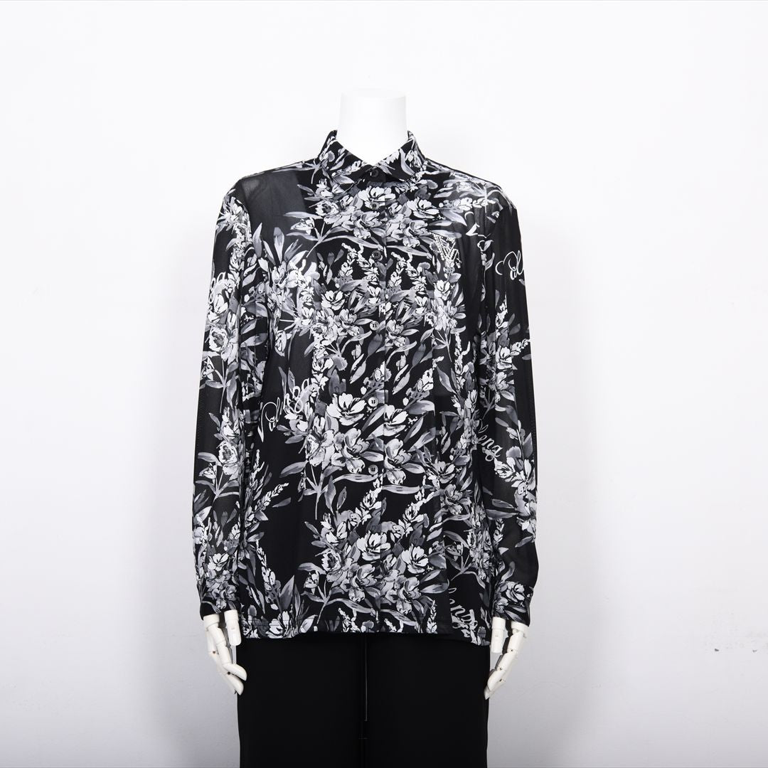 【Lサイズ】【オリジナルプリント】フラワープリント　ブラウス　VALENZA　5551605