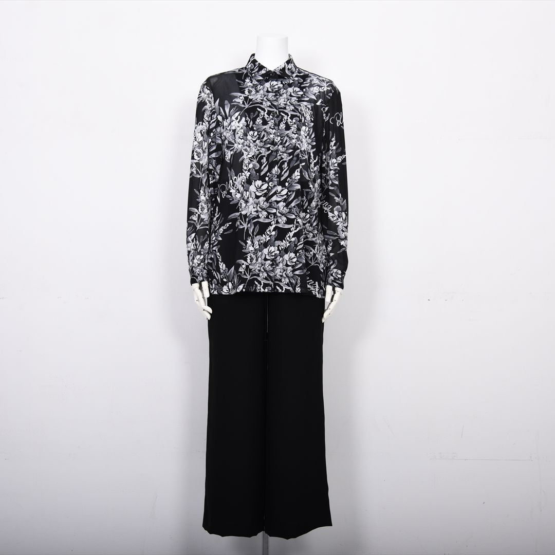 【Lサイズ】【オリジナルプリント】フラワープリント　ブラウス　VALENZA　5551605