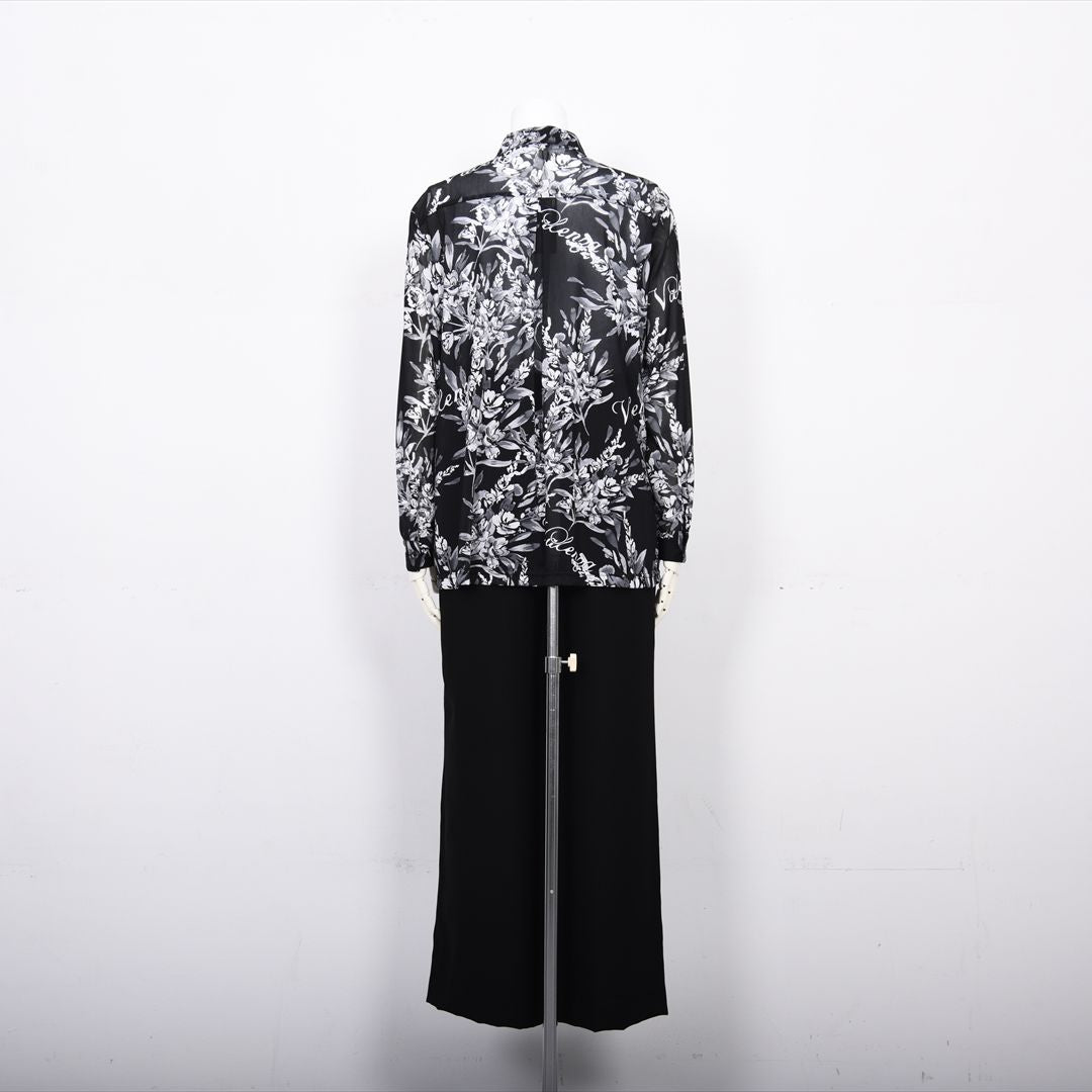 【Lサイズ】【オリジナルプリント】フラワープリント　ブラウス　VALENZA　5551605