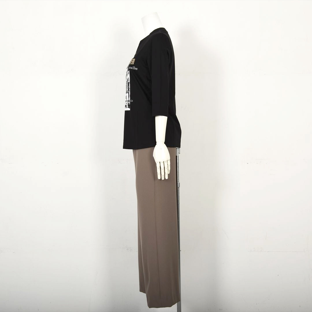 【Lサイズ】パリの街角プリント　カットソー　VALENZA　5552603