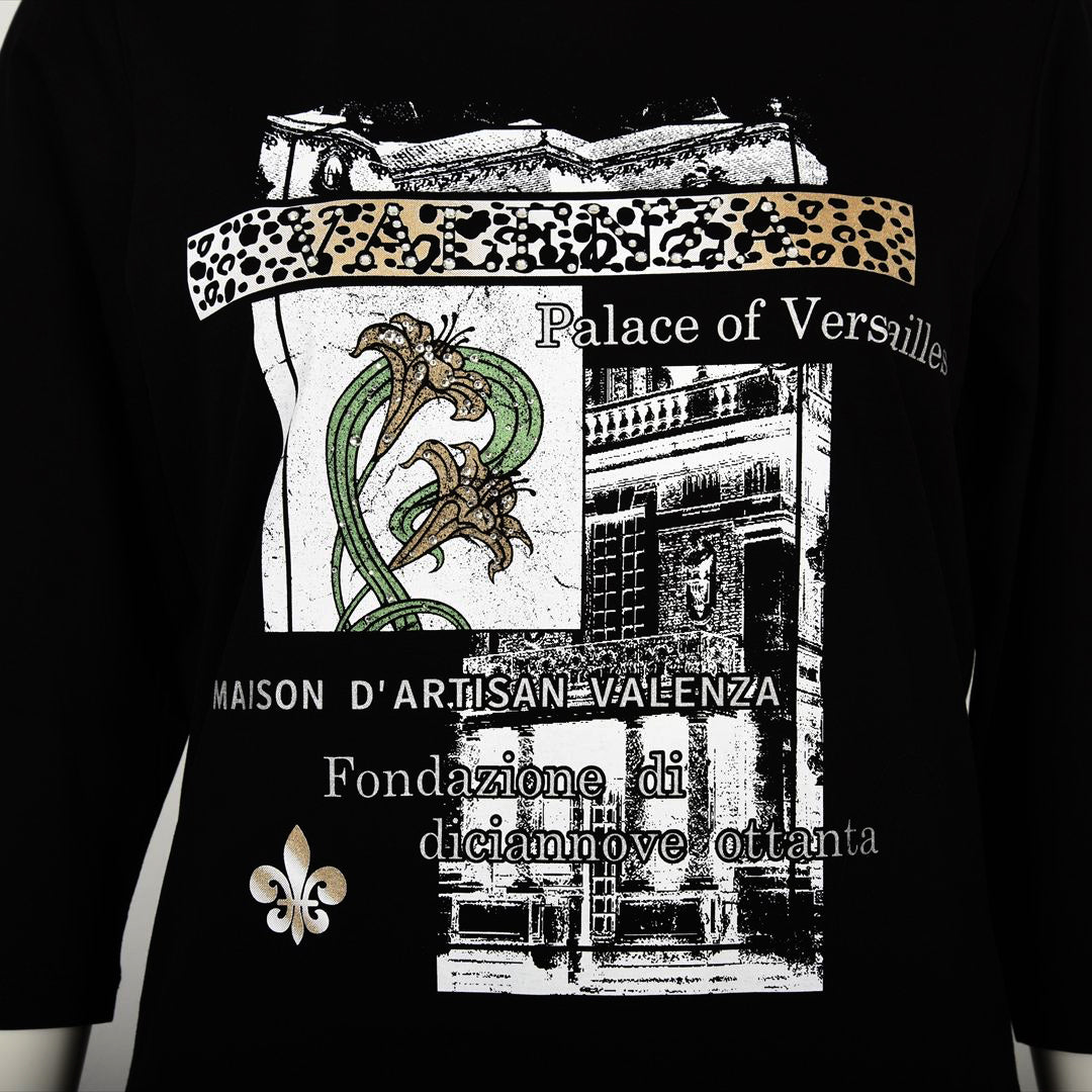 パリの街角プリント　カットソー　VALENZA　5152603