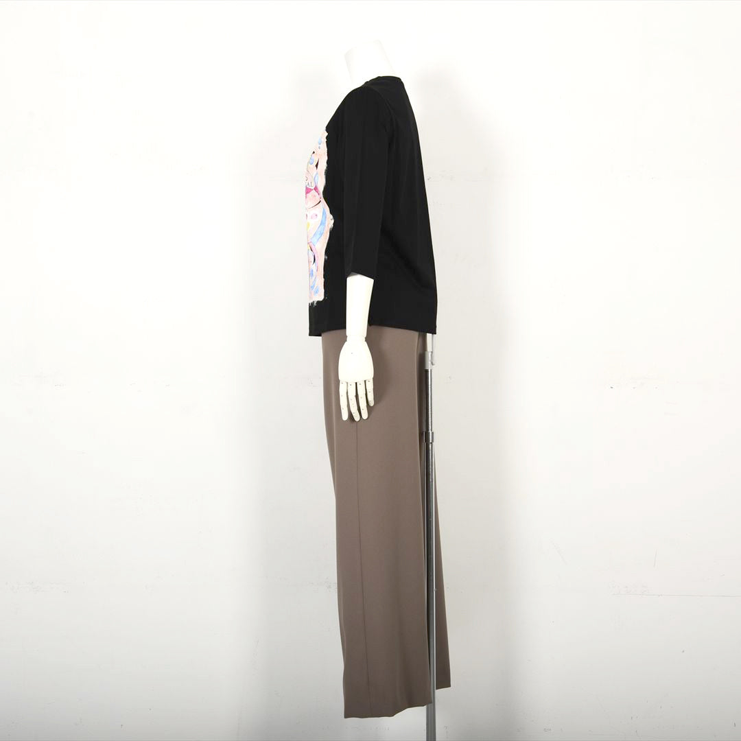 【Lサイズ】【デザイナー手描き】アーティスティックプリント　カットソー　VALENZA　5552526