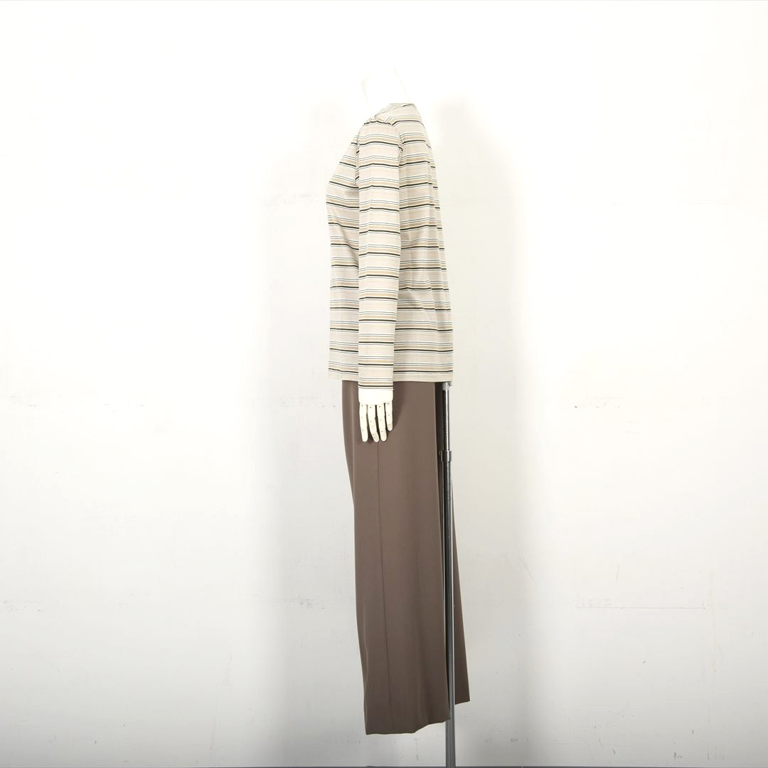 ラメ入りマルチボーダー　エンブレム刺繍カットソー　VALENZA　5152601