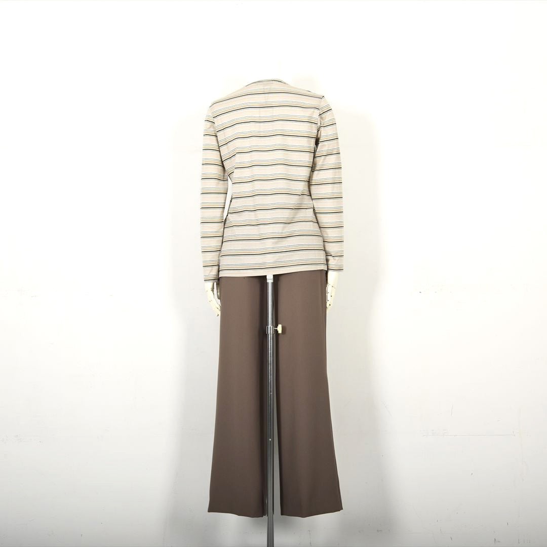 ラメ入りマルチボーダー　エンブレム刺繍カットソー　VALENZA　5152601