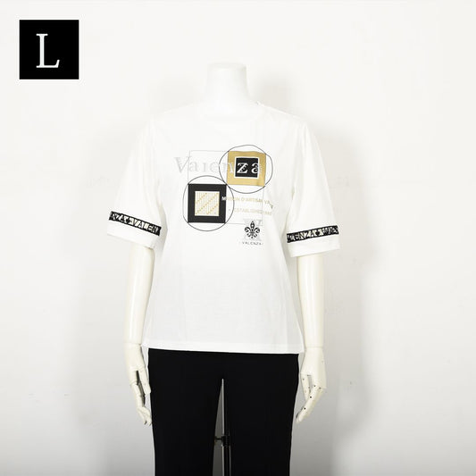 【Lサイズ】幾何学アートプリント　カットソー　VALENZA　5552528