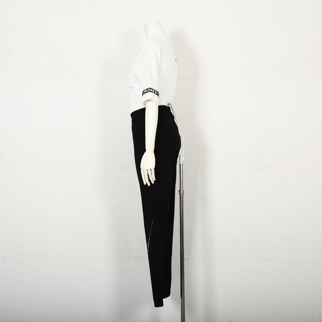 【Lサイズ】【ウエストゴム】ナローラインモチーフ　ストレートパンツ　VALENZA　5556528