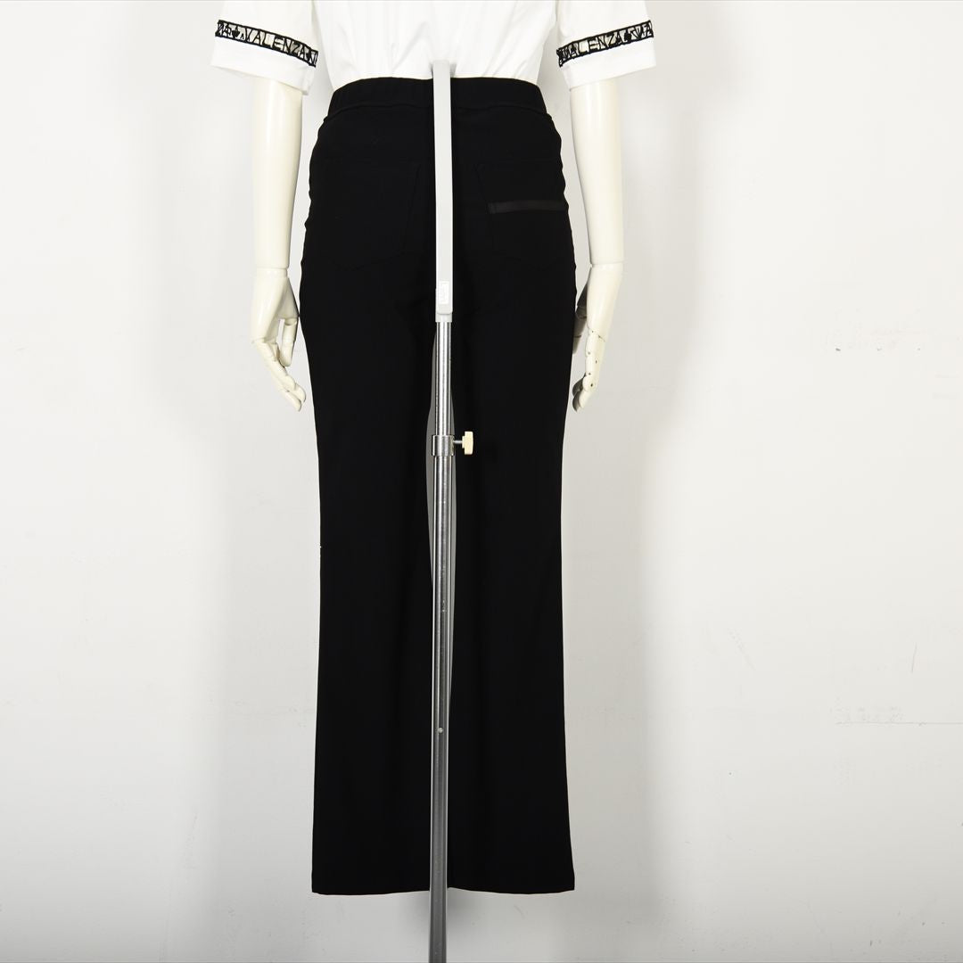 【Lサイズ】【ウエストゴム】ナローラインモチーフ　ストレートパンツ　VALENZA　5556528