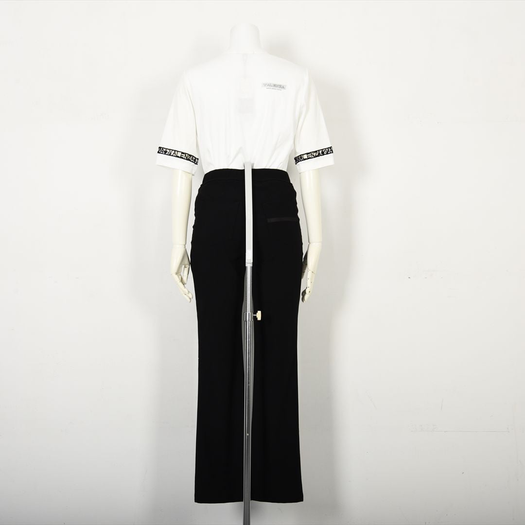 【ウエストゴム】ナローラインモチーフ　ストレートパンツ　VALENZA　5156528