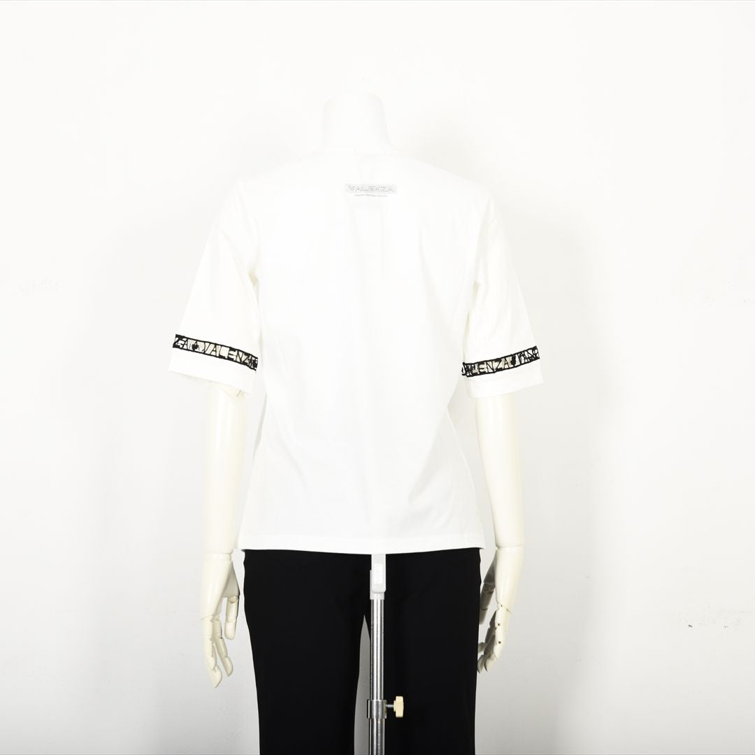 【Lサイズ】【はしごレース】花文様プリント　カットソー　VALENZA　5552529