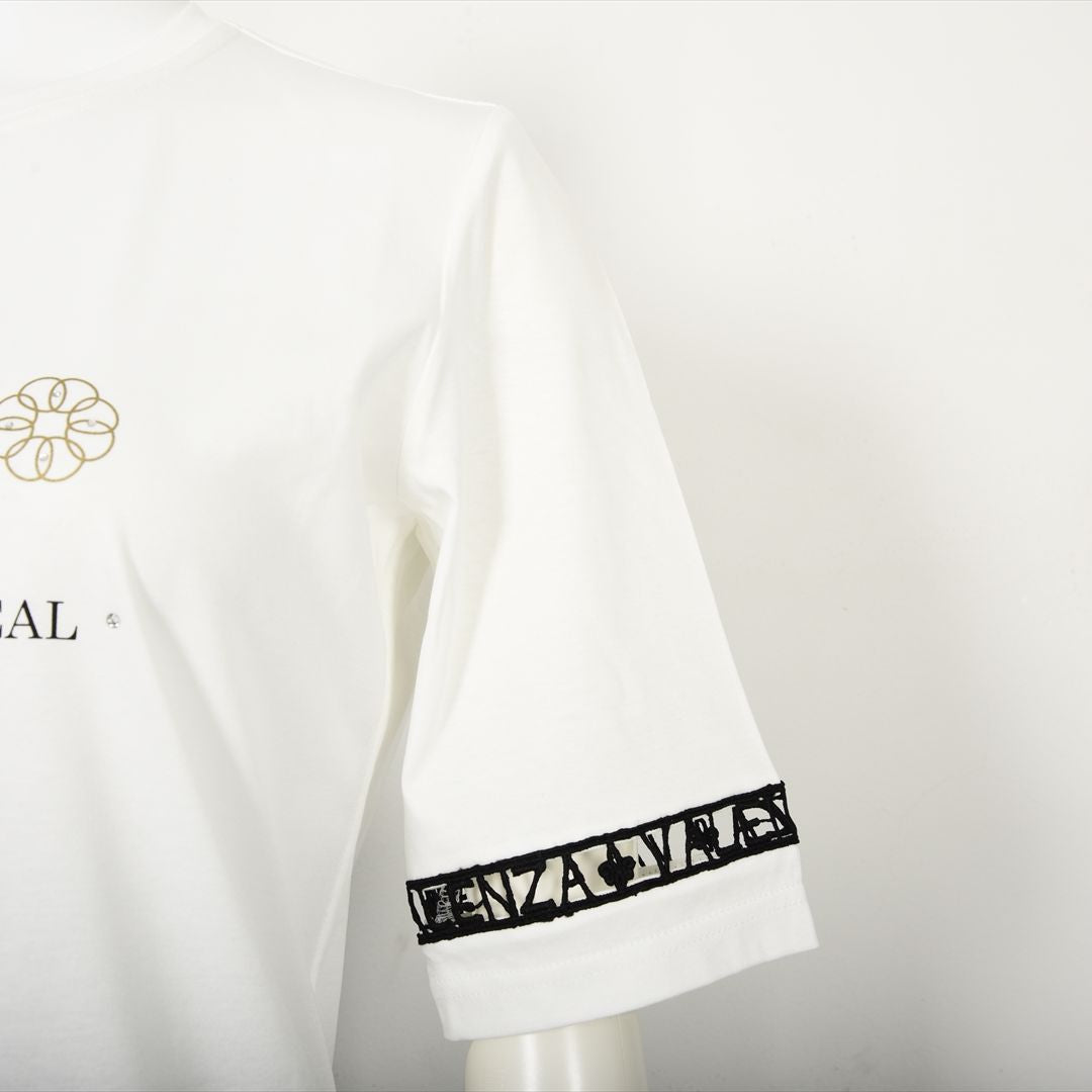 【Lサイズ】【はしごレース】花文様プリント　カットソー　VALENZA　5552529