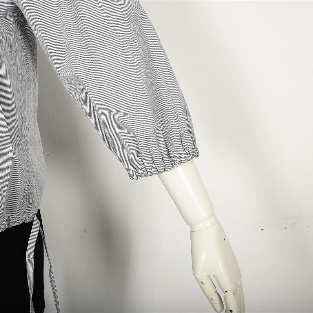 【七分袖】ヘアラインストライプ　ブルゾンジャケット　VALENZA　5157530