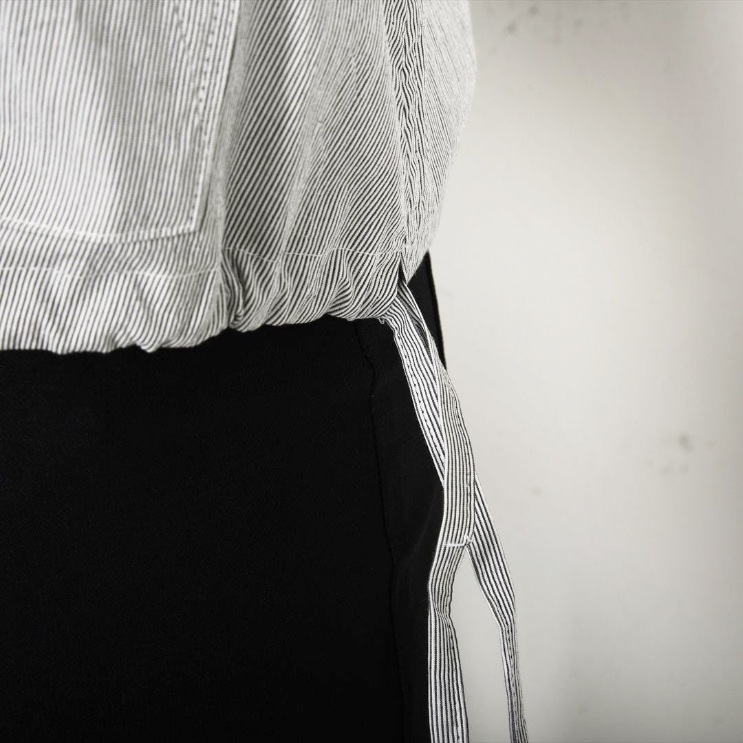 【七分袖】ヘアラインストライプ　ブルゾンジャケット　VALENZA　5157530