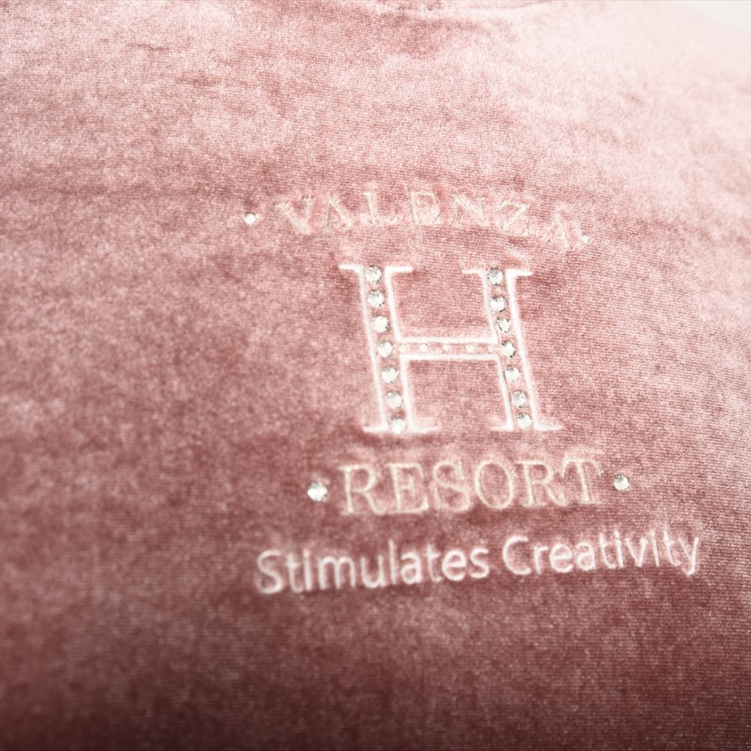 【上品な光沢】フロントモチーフ ストレッチベロアカットソー　VALENZA home　5352304