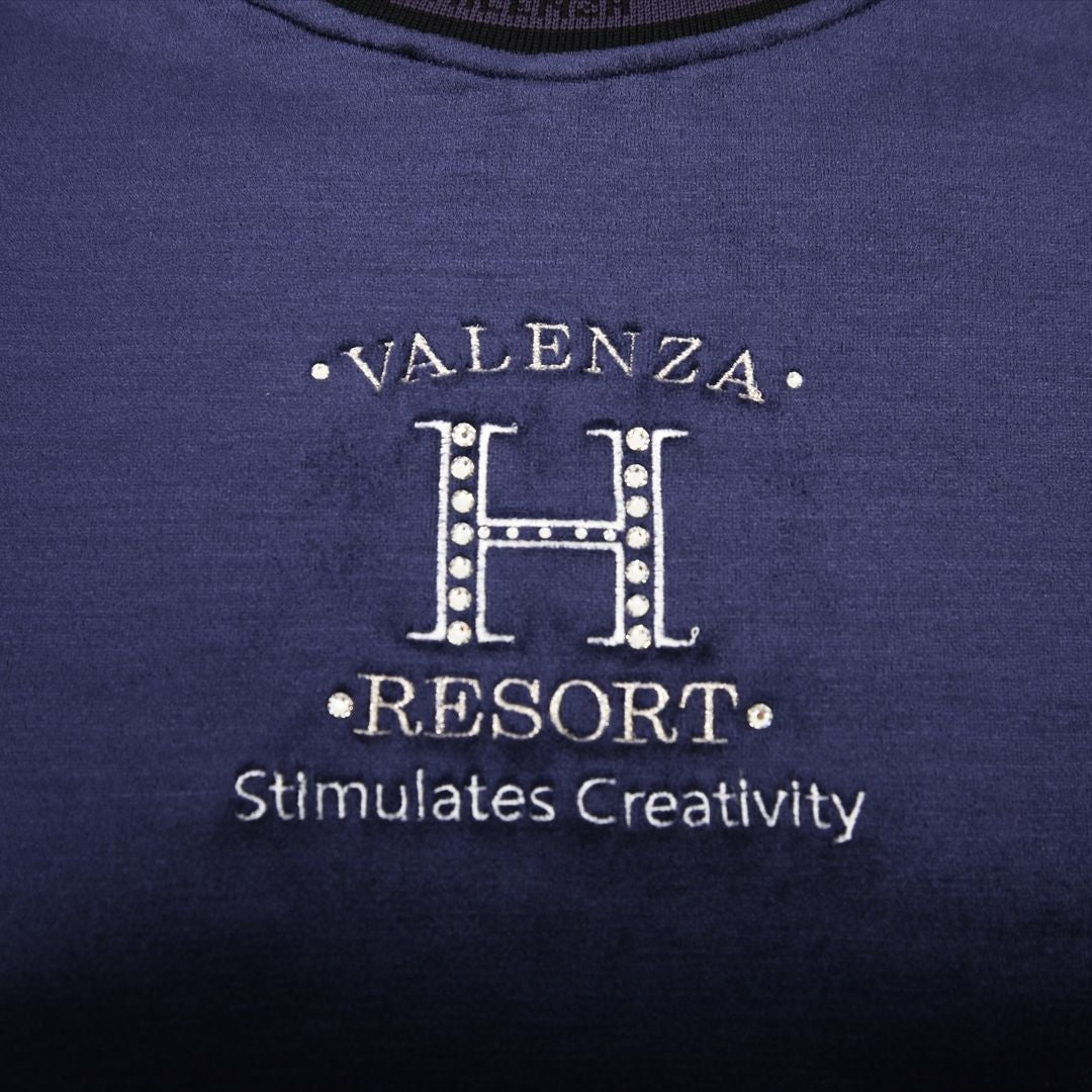 【上品な光沢】フロントモチーフ ストレッチベロアカットソー　VALENZA home　5352304