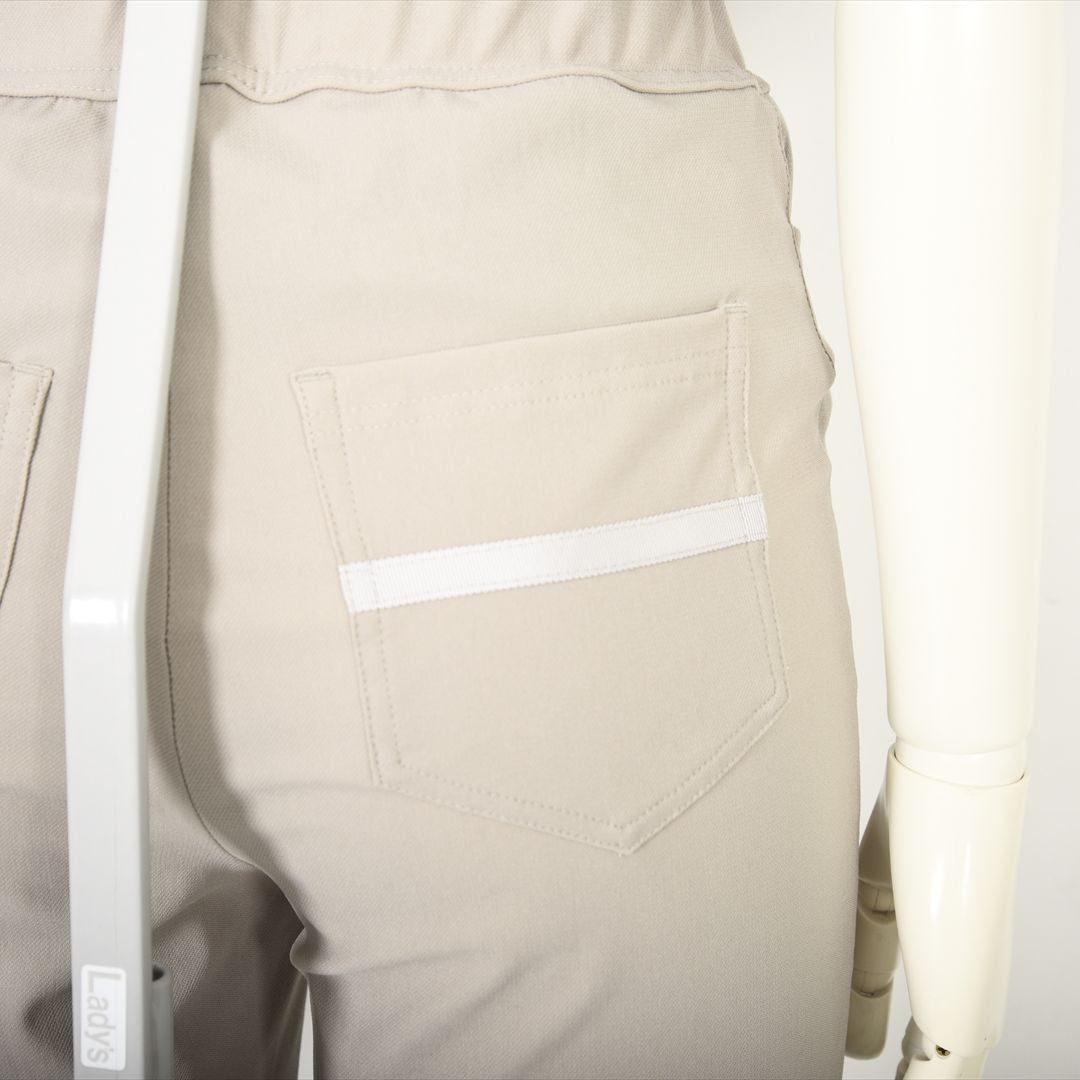 【ウエストゴム】ナローラインモチーフ　ストレートパンツ　VALENZA　5156528