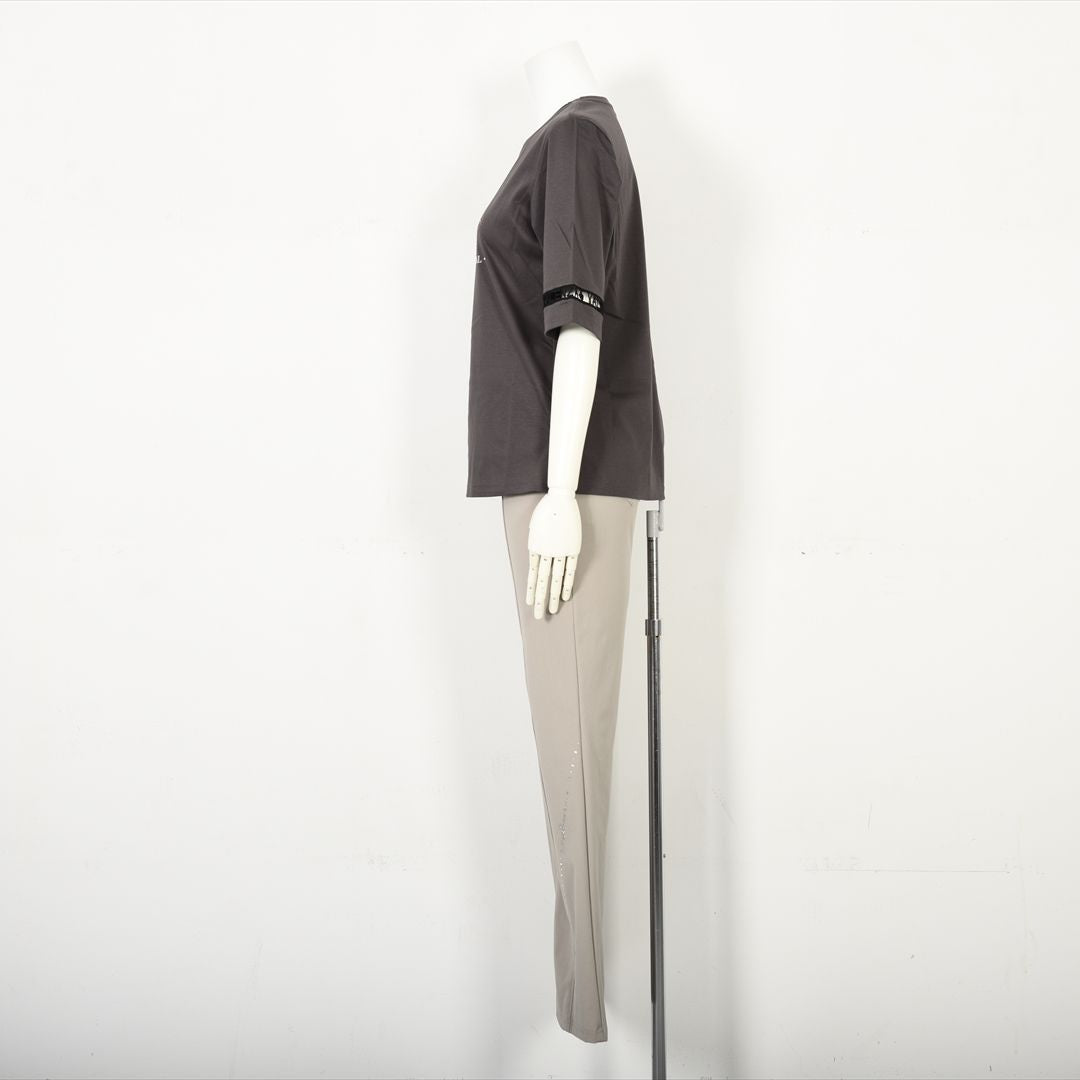 【Lサイズ】【はしごレース】花文様プリント　カットソー　VALENZA　5552529