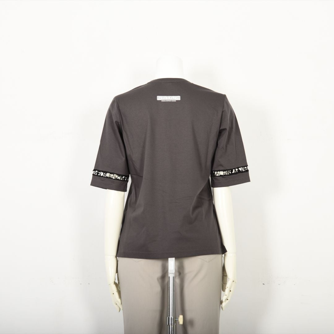 【Lサイズ】【はしごレース】花文様プリント　カットソー　VALENZA　5552529