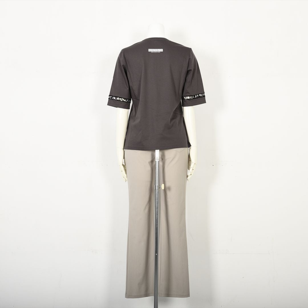 【Lサイズ】【はしごレース】花文様プリント　カットソー　VALENZA　5552529