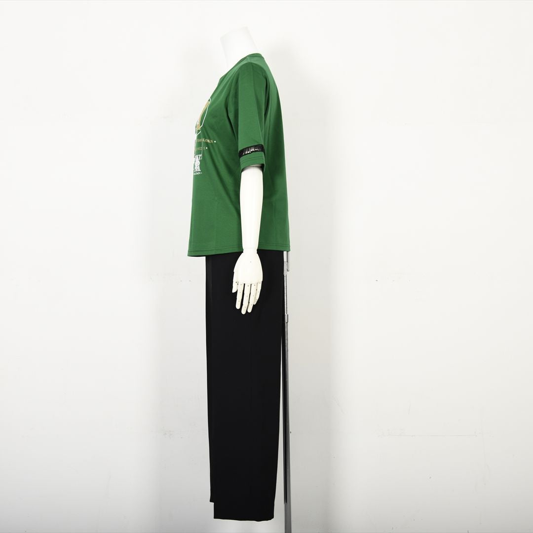 【Lサイズ】幾何学アートプリント　カットソー　VALENZA　5552528