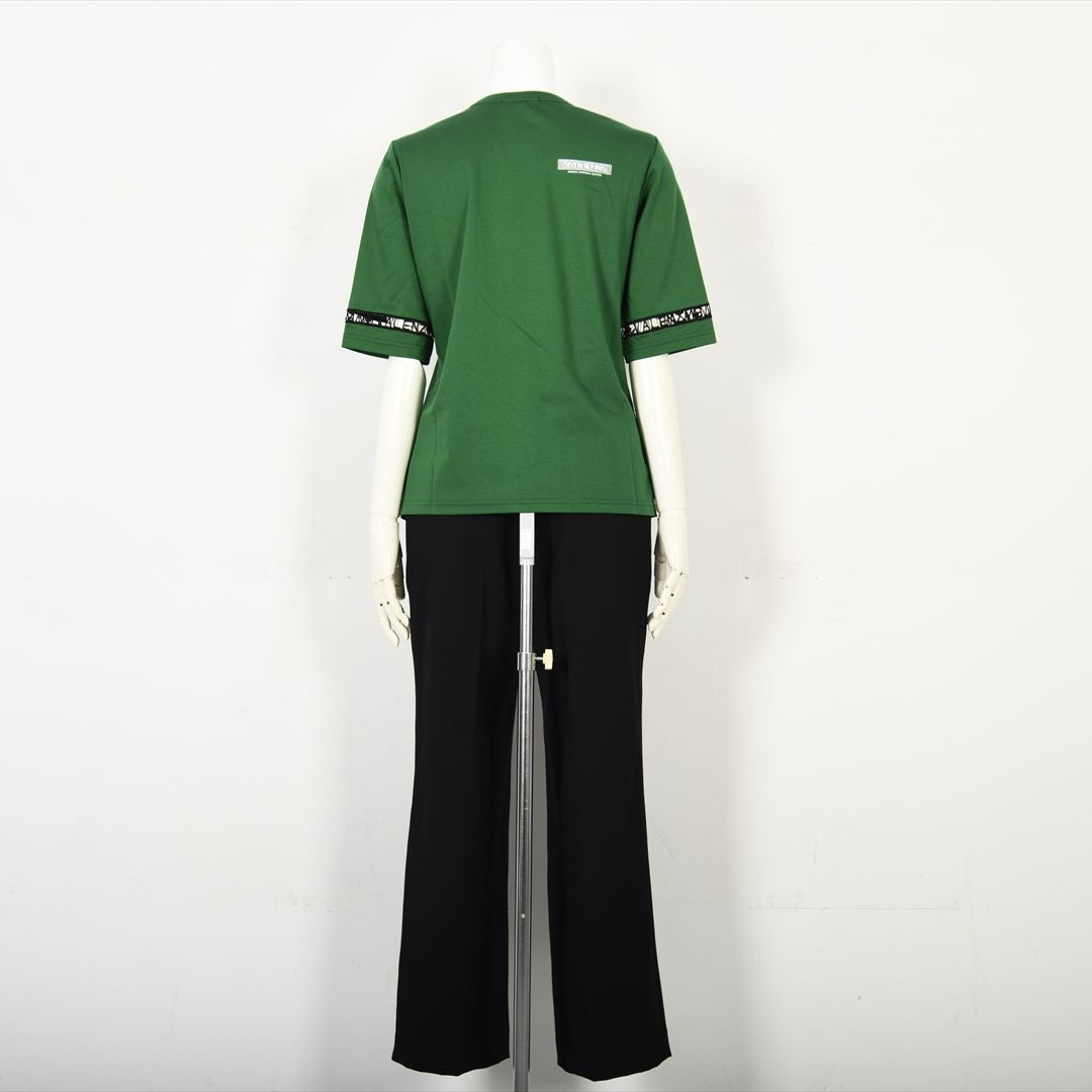 【Lサイズ】幾何学アートプリント　カットソー　VALENZA　5552528