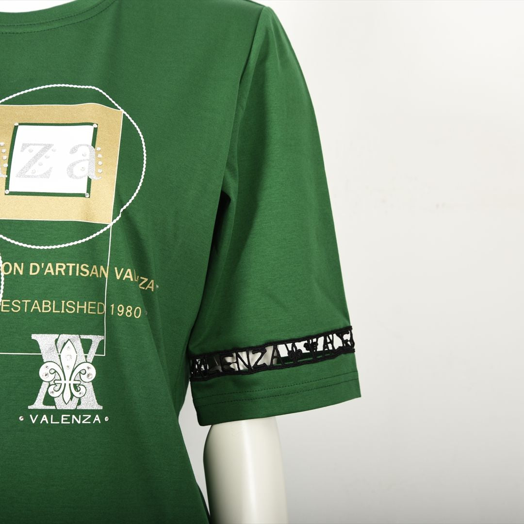 【Lサイズ】幾何学アートプリント　カットソー　VALENZA　5552528