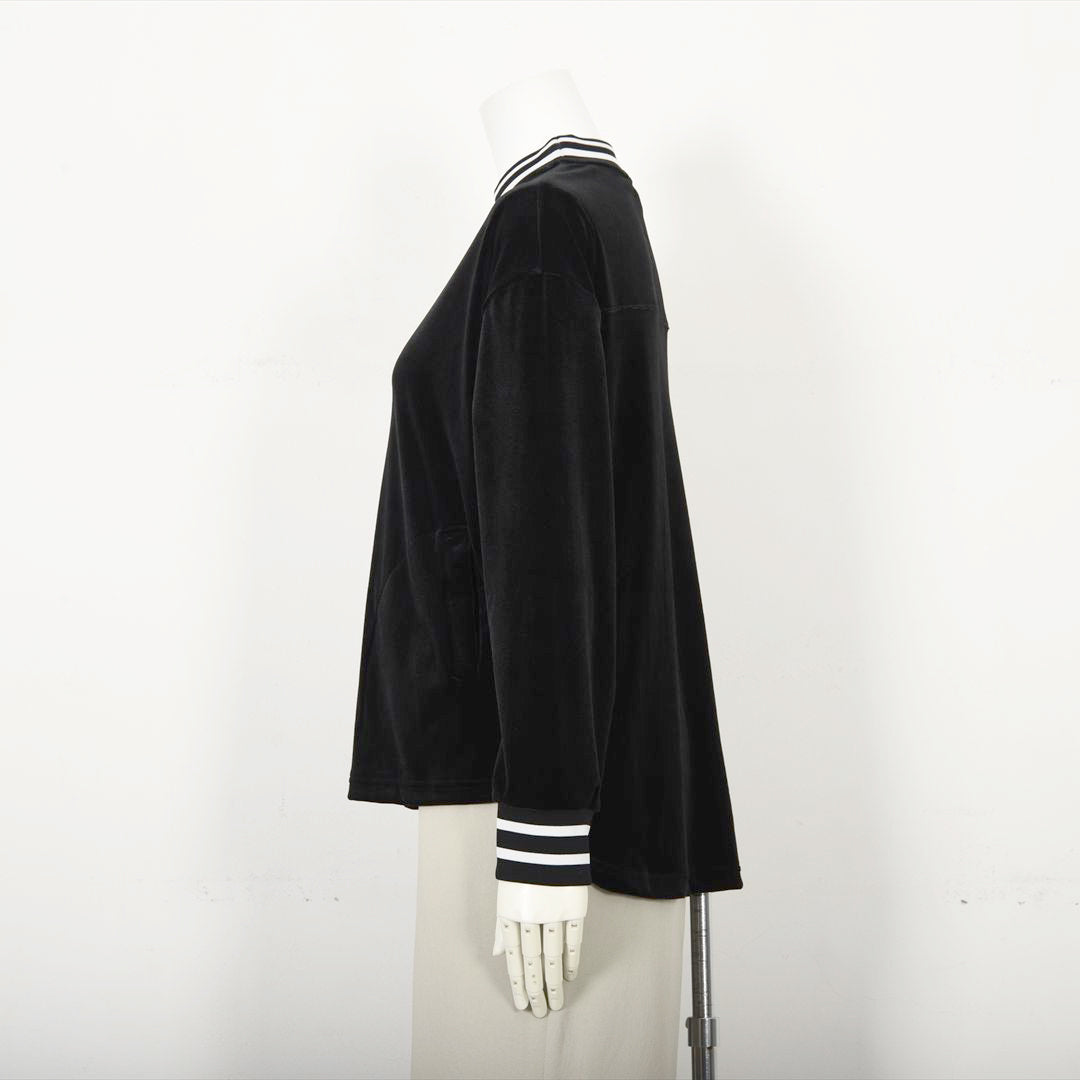 【上品な光沢】フロントモチーフ ストレッチベロアカットソー　VALENZA home　5352304