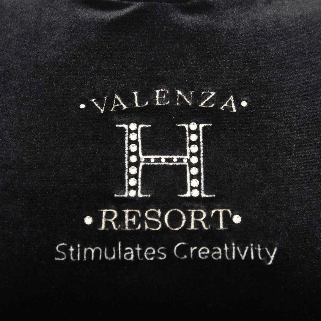 【上品な光沢】フロントモチーフ ストレッチベロアカットソー　VALENZA home　5352304