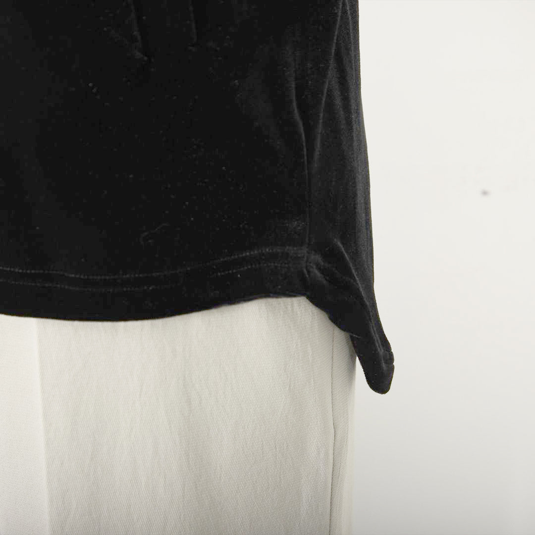 【上品な光沢】フロントモチーフ ストレッチベロアカットソー　VALENZA home　5352304