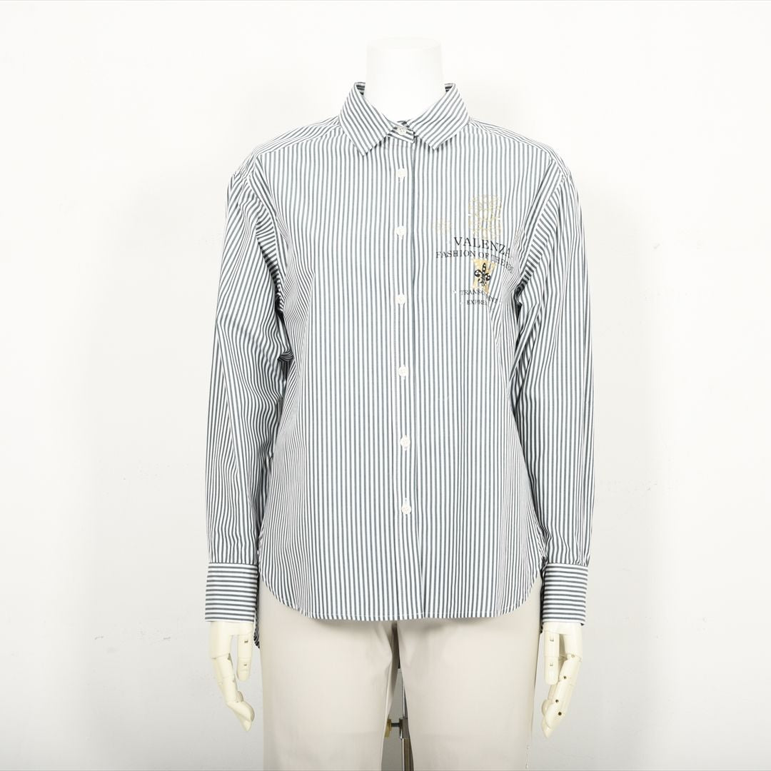 ストライプ　シャツブラウス　VALENZA　5151500
