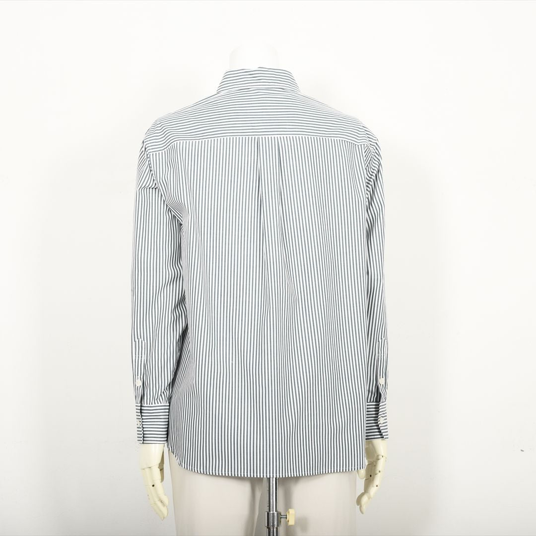 【Lサイズ】ストライプ　シャツブラウス　VALENZA　5551500