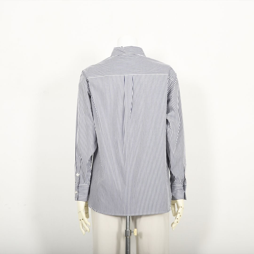 【Lサイズ】ストライプ　シャツブラウス　VALENZA　5551500