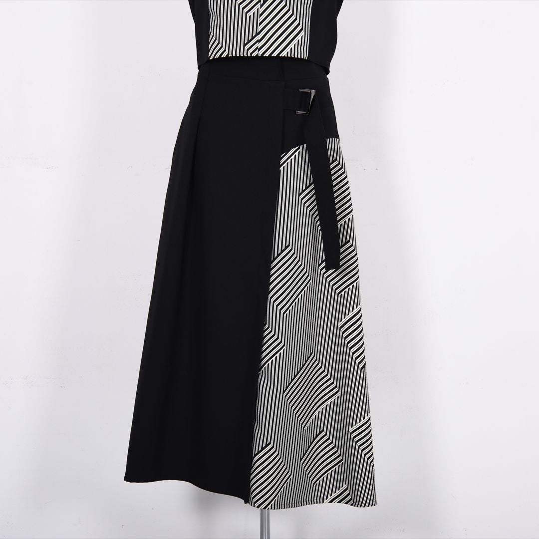 ジオメトリック　ラップスカート　B DONNA　6055102