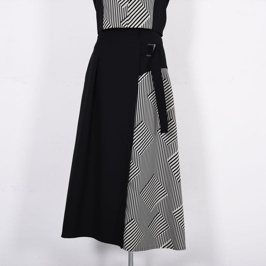 ジオメトリック　ラップスカート　B DONNA　6055102
